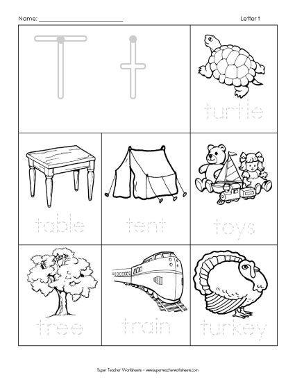 Trace-and-Say: Starts with T t