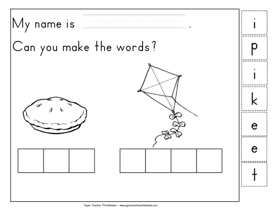 Build-a-Word: Pie & Kite