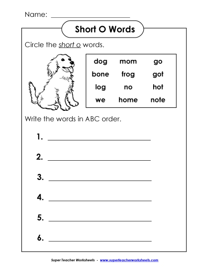 Short O - ABC Order 2