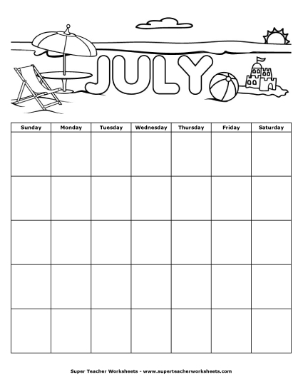July Calendar