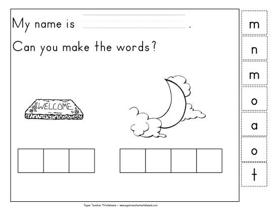 Build-a-Word: Mat & Moon