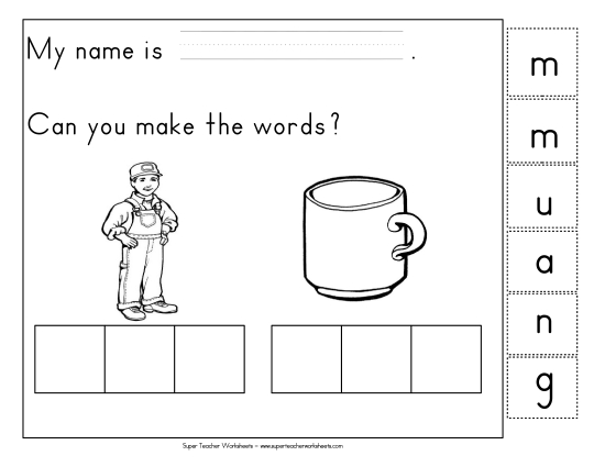 Build-a-Word: Man & Mug
