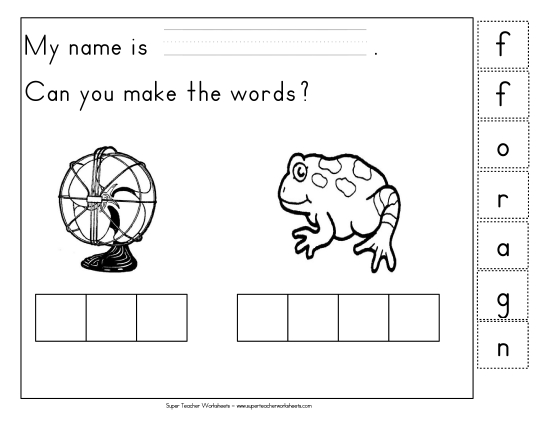 Build-a-Word: Fan & Frog