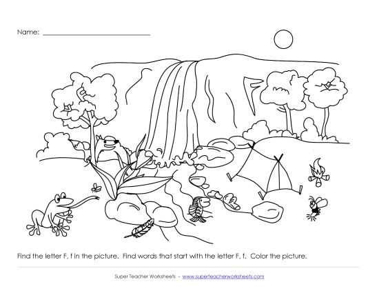 Alphabet Coloring Page - Letter F