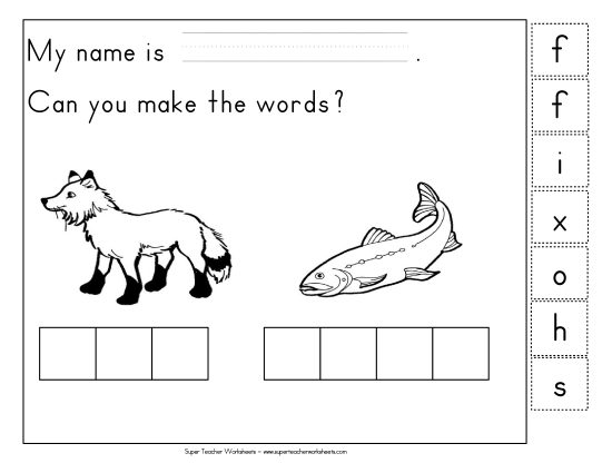 Build-a-Word: Fox & Fish