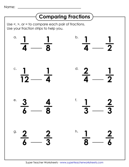 Comparing Fractions