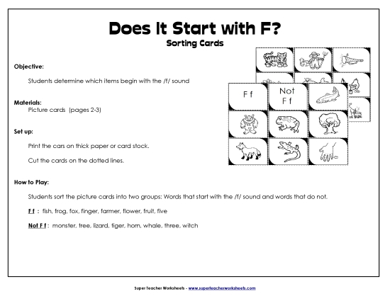 Starts With F - Sort