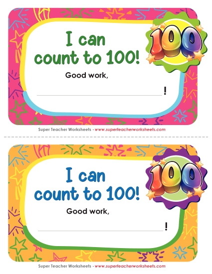 I can count up to 100!