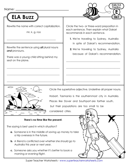 ELA Buzz: Week 13<br>Worksheets 61 through 65