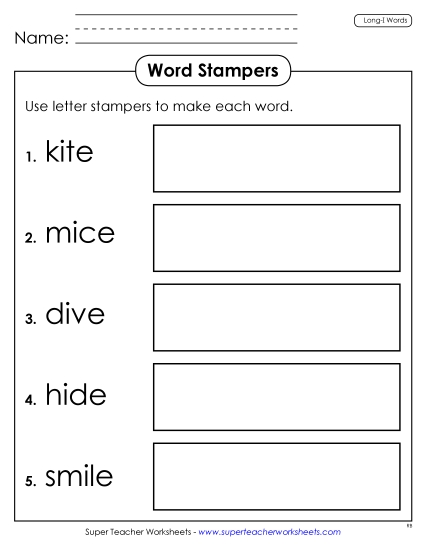 Letter Stampers (Long I)