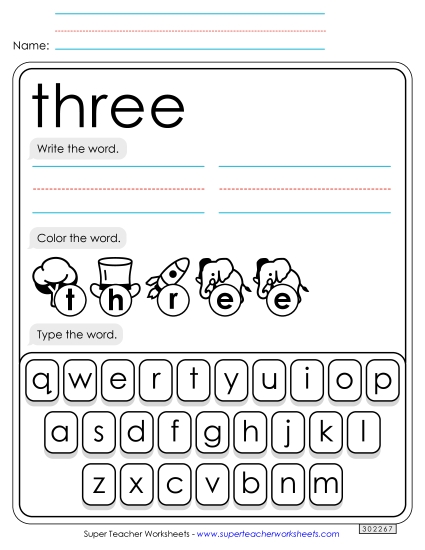 Write, Color, Type: Three