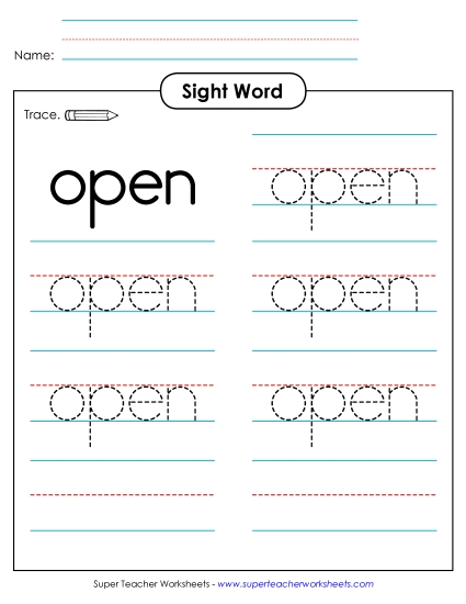 Trace the Word: Open