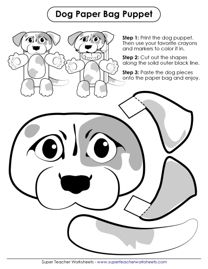 Paper Bag Puppet: Dog