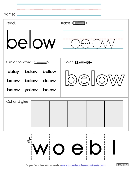 Worksheet 2: Below