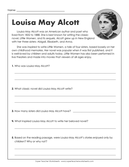 Louisa May Alcott (Short, Biographical)