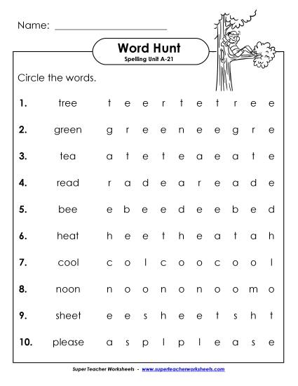 Horizontal Word Hunt (A-21)