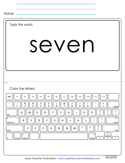Type the Word: Seven