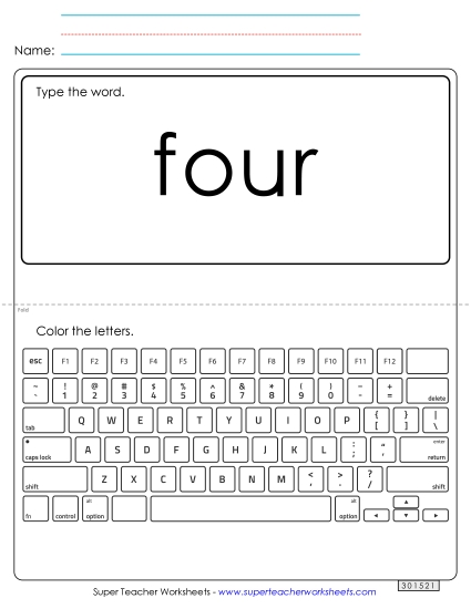 Type the Word: Four
