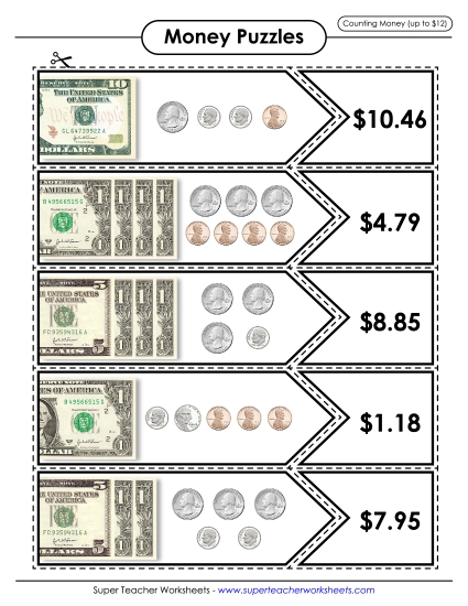 Money Matching Puzzle (Up to $12)