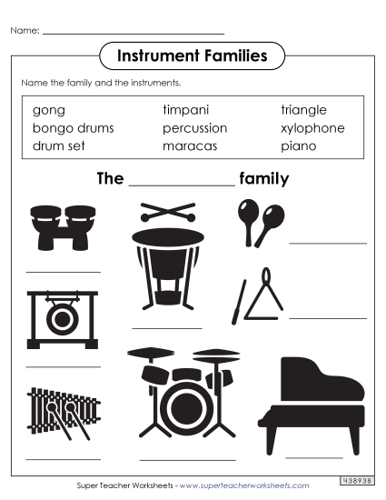 Name the Instruments: Percussion Family