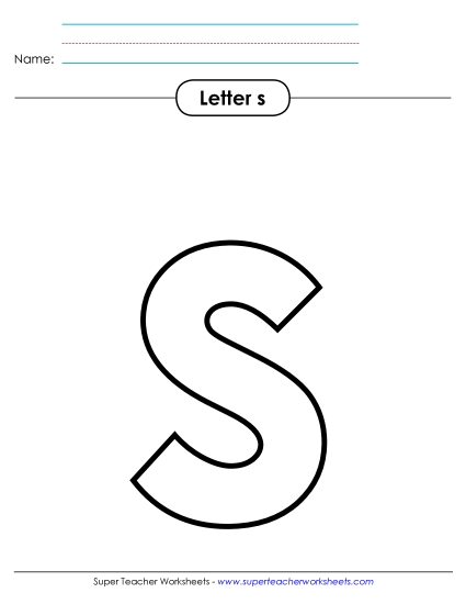 Outline - Lowercase s