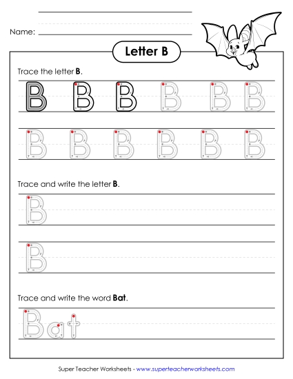 Uppercase B (Outlined Letters)