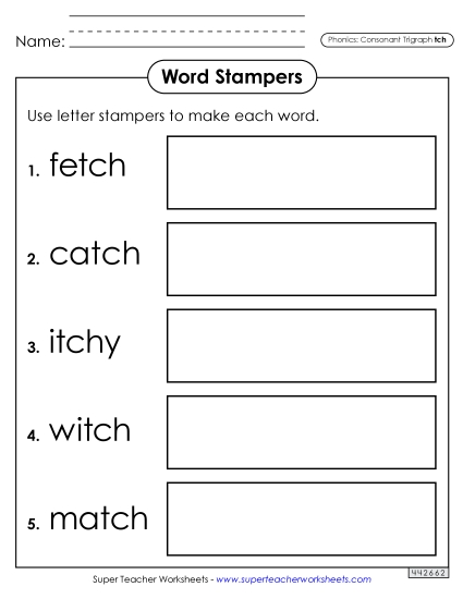 Letter Stampers (-tch Words)