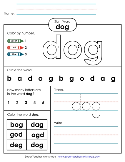 Worksheet 4: Dog