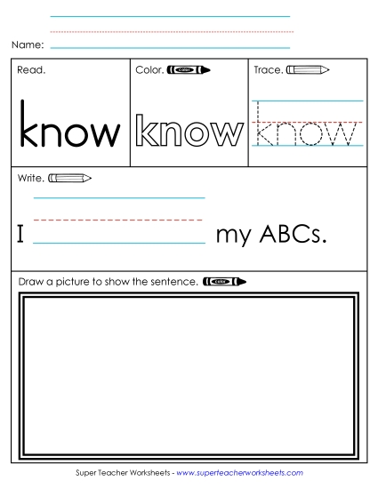 Worksheet 3: Know