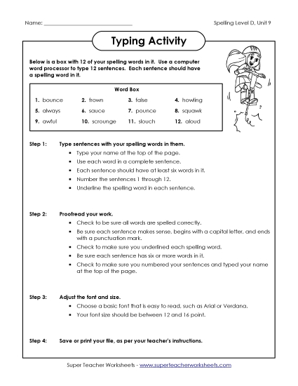 Typing Sentences (D-9)