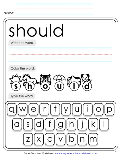 Write, Color, Type: Should