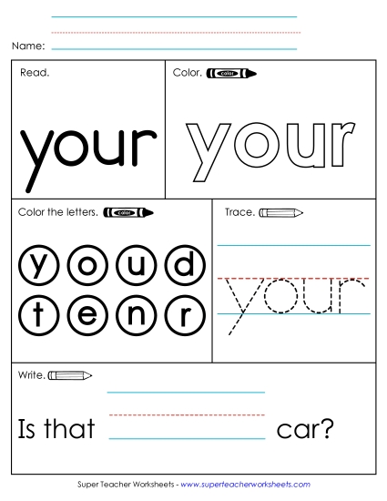 Your (Sight Word)