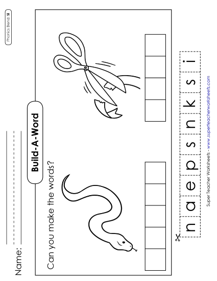 Build-a-Word #2: Snake and Snip  