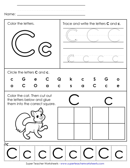 Early Literacy Free Printable Worksheet