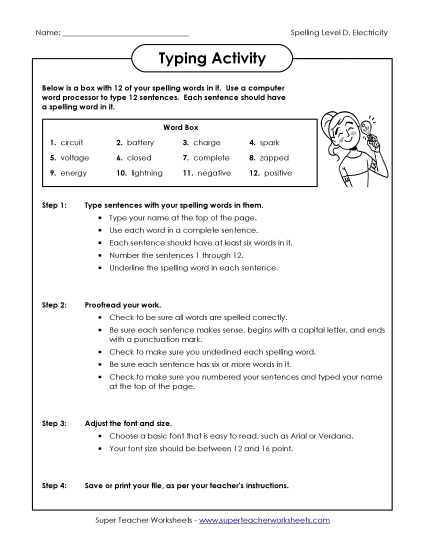 Typing Sentences (D-Electricity)