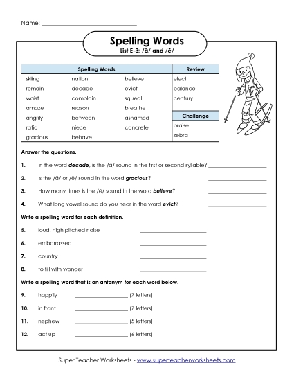 Question Worksheet (E-3)