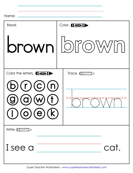 Worksheet 1: Brown