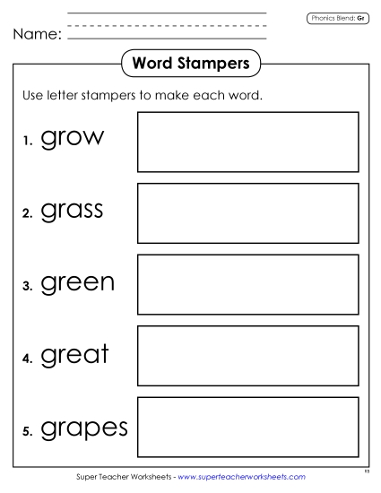 Letter Stampers (Gr- Words)