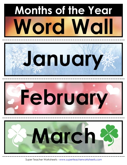 Calendar: Months of the Year