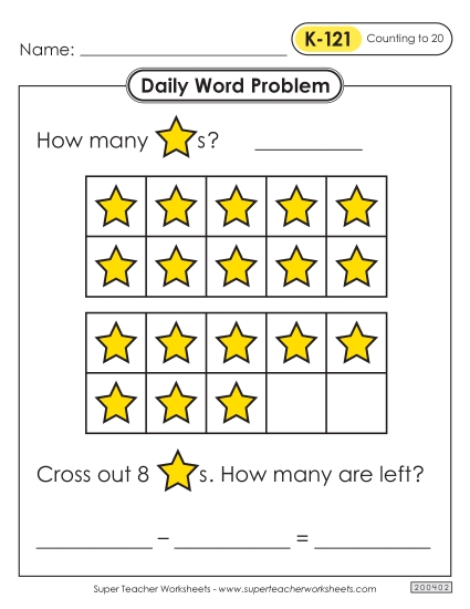 Daily Word Problems <br>K-121 through K-125