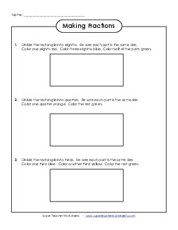 Partitioning Rectangles 2nd Grade Math Worksheet