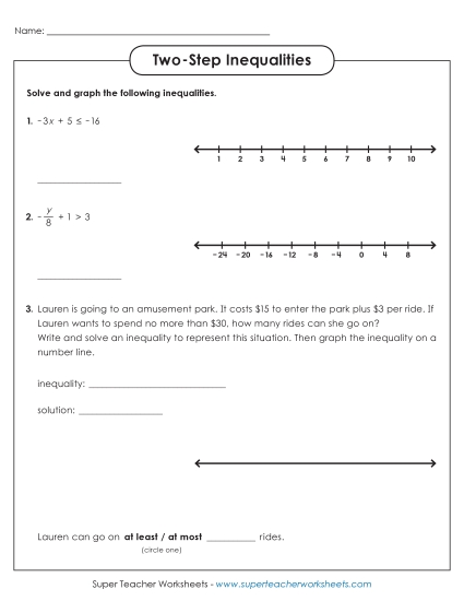Solve & Graph with a Word Problem (Basic)