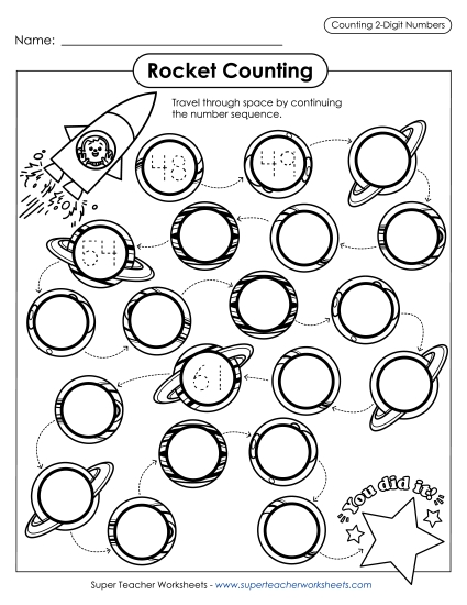 Rocket Counting (2-Digit Numbers)