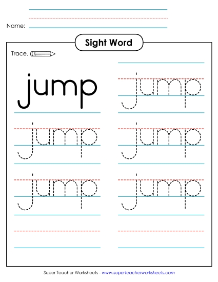 Trace the Word: Jump