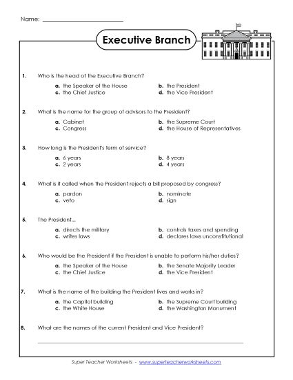 Executive Branch Questions