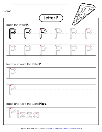 Uppercase P (Outlined Letters)