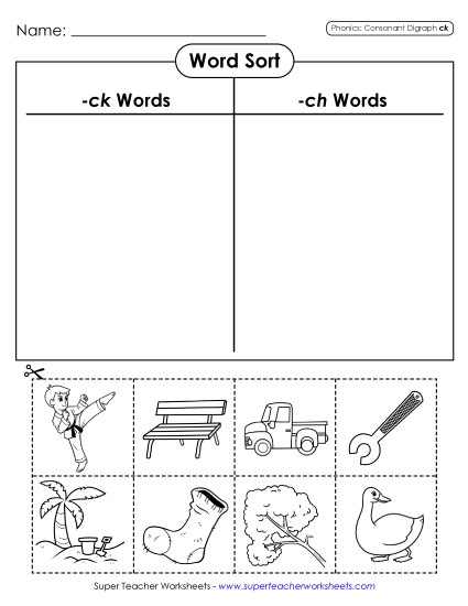 Cut-and-Glue Word Sort