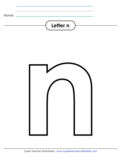 Outline - Lowercase n