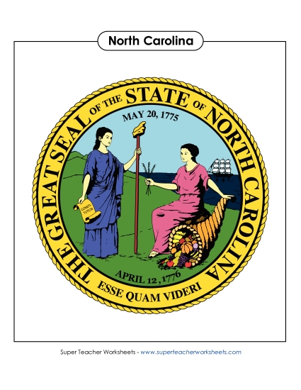 North Carolina State Seal (Full-Color Version)