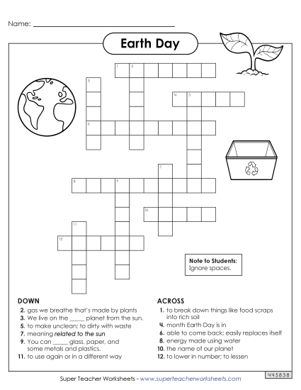 Earth Day Crossword